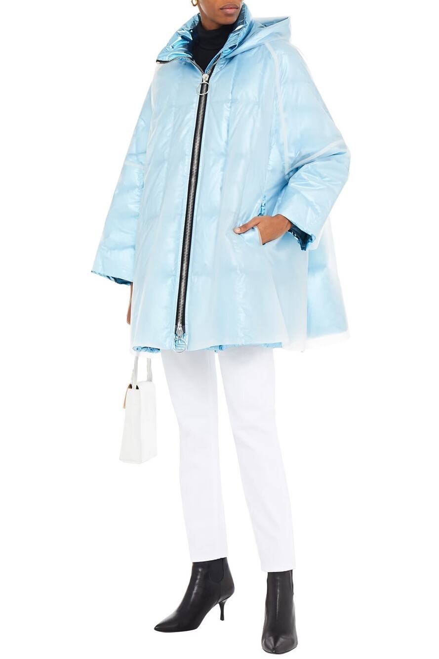Enki Enki Pyramide Raincoat Puffer Jacket Quilted Metallic Winter Streetwear XS